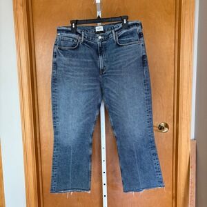 Citizens of Humanity Isla‎ Crop Flare Jeans Women's Size 32 Distressed Denim